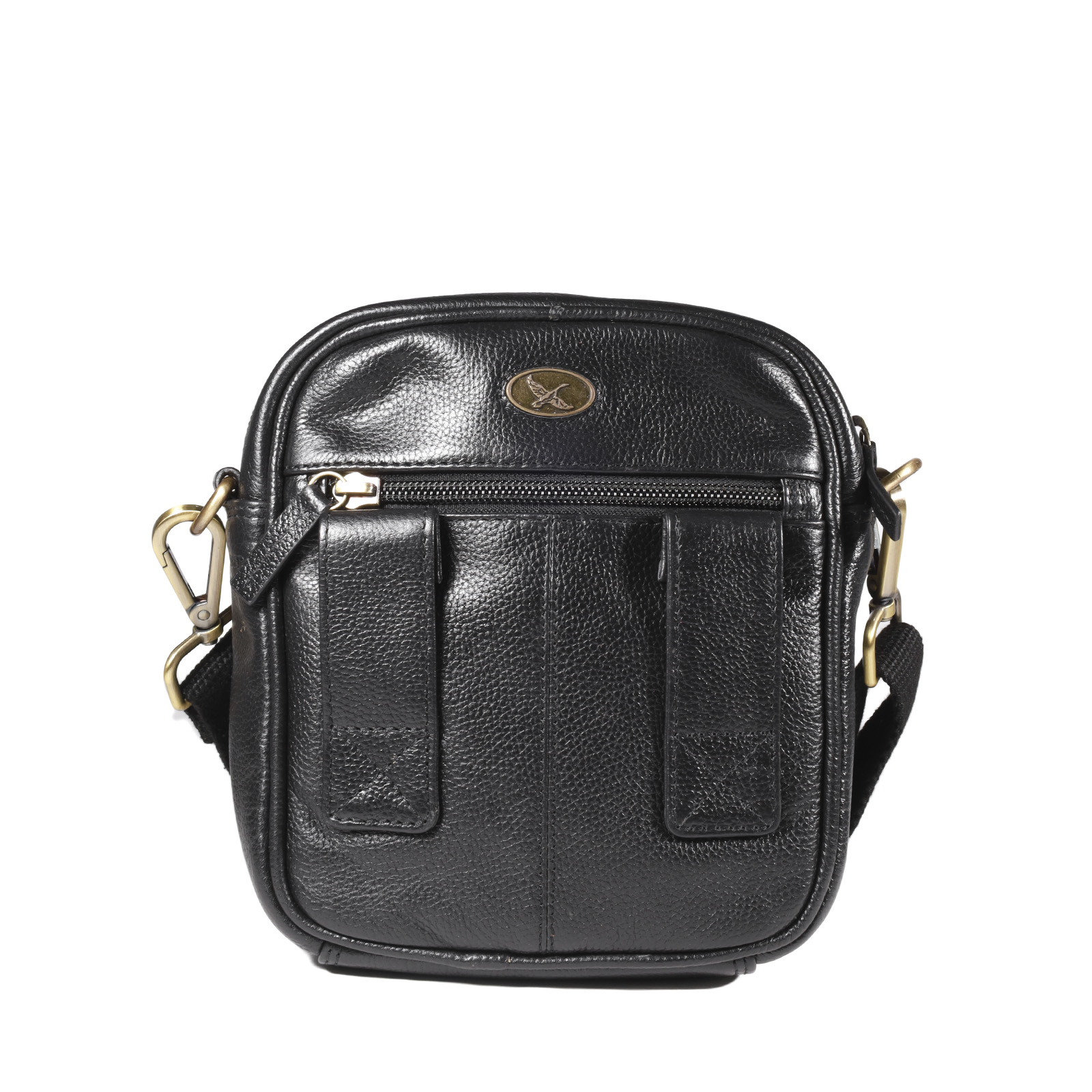 Morral de Cuero en color Negro - 1260 - Gino Rodinis