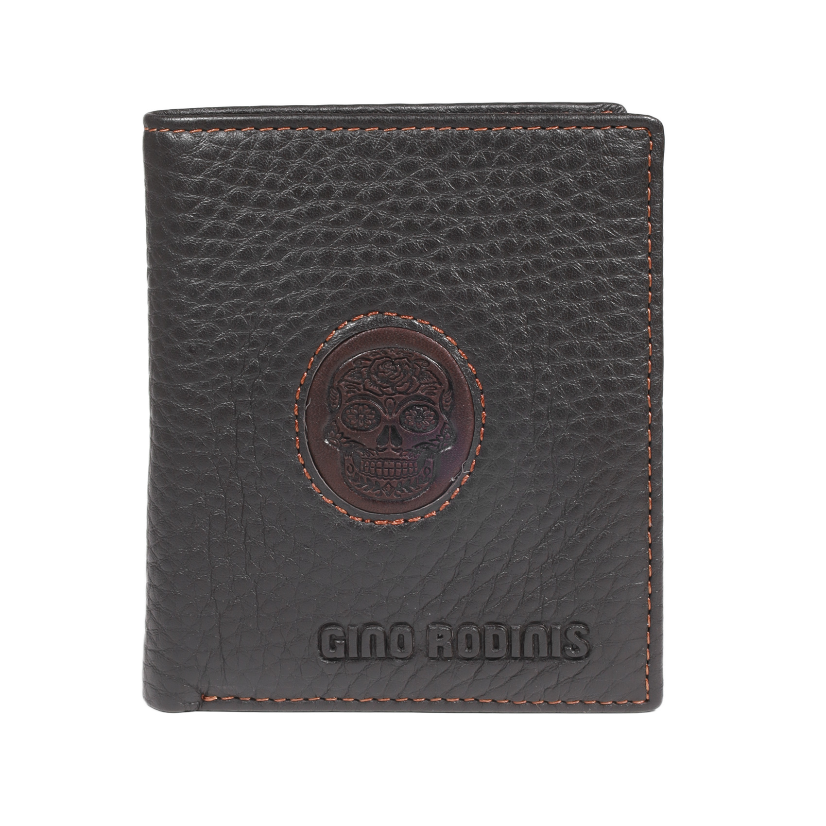 Billetera de cuero, colección Etnica, Modelo 930 Calavera - Gino Rodinis