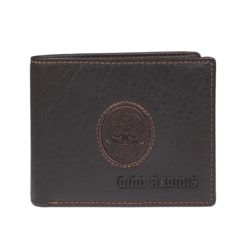 Billetera de cuero, colección Etnica, Modelo 932 Calavera - Gino Rodinis