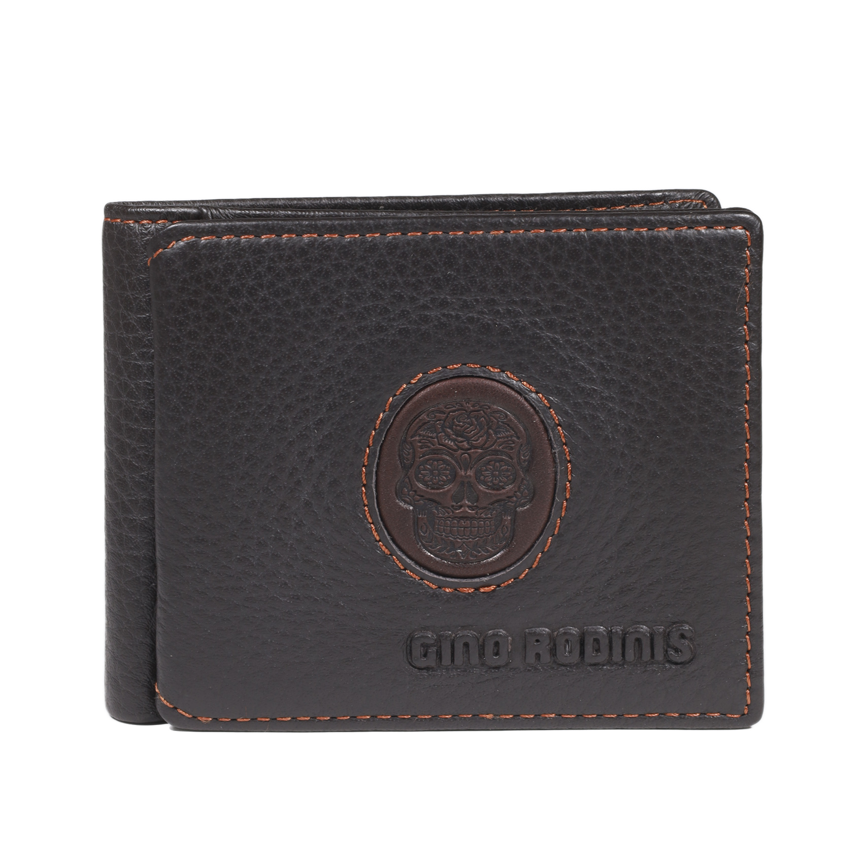 Billetera de cuero, colección Etnica, Modelo 933 Calavera - Gino Rodinis