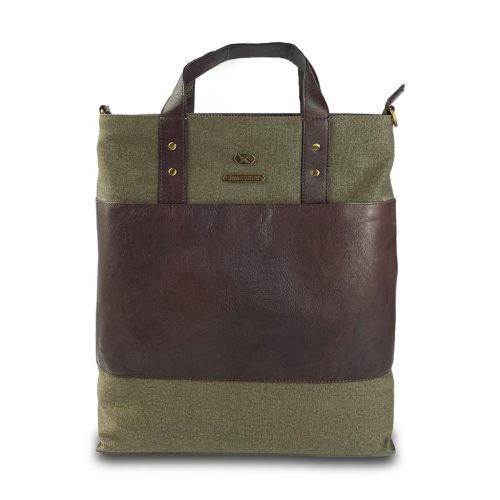 Tote Bag 2200 Tela Verde Oliva/Marrón