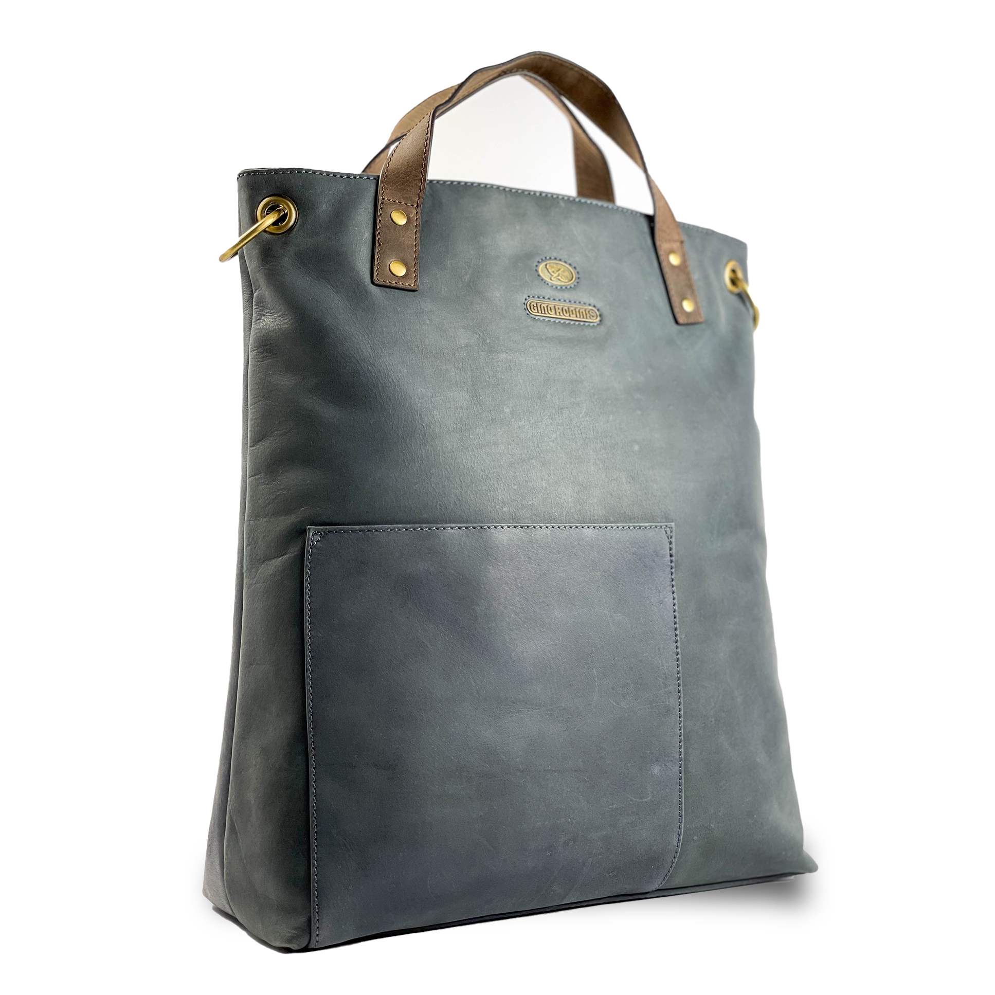 Tote Bag 2201 Azul/Marrón - Imagen 2