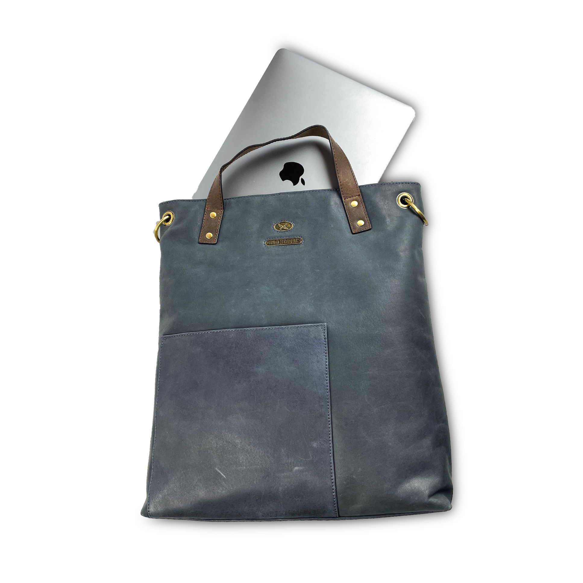 Tote Bag 2201 Azul/Marrón - Imagen 4