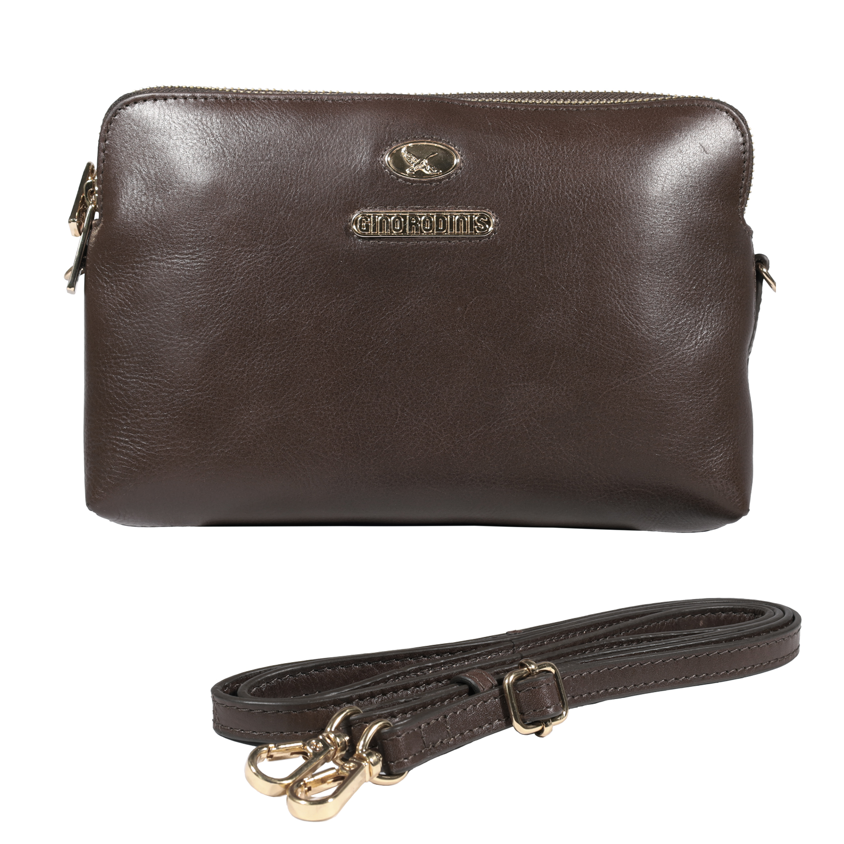 Carteras: Vista frontal + correa de cartera 2098 café
