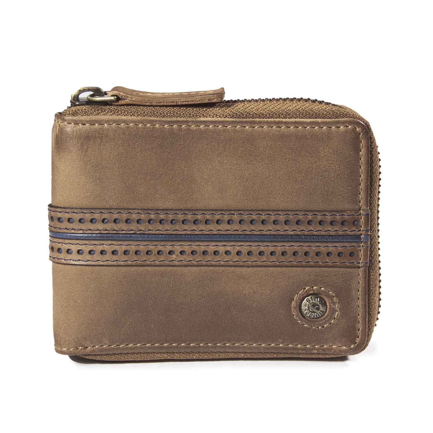 Billetera Borsalino 158 Café/Azul