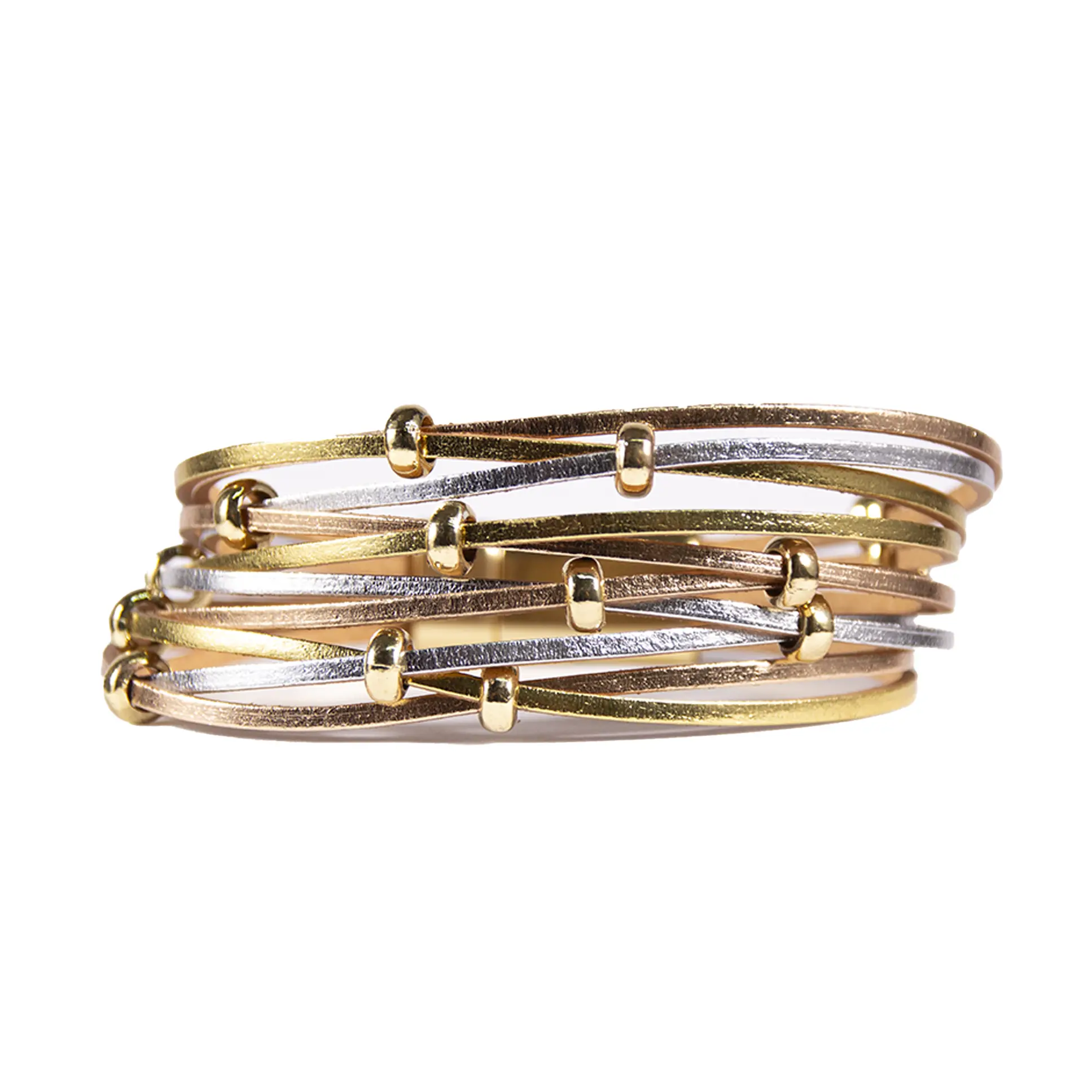 Vista frontal de Brazalete B363 Dorado