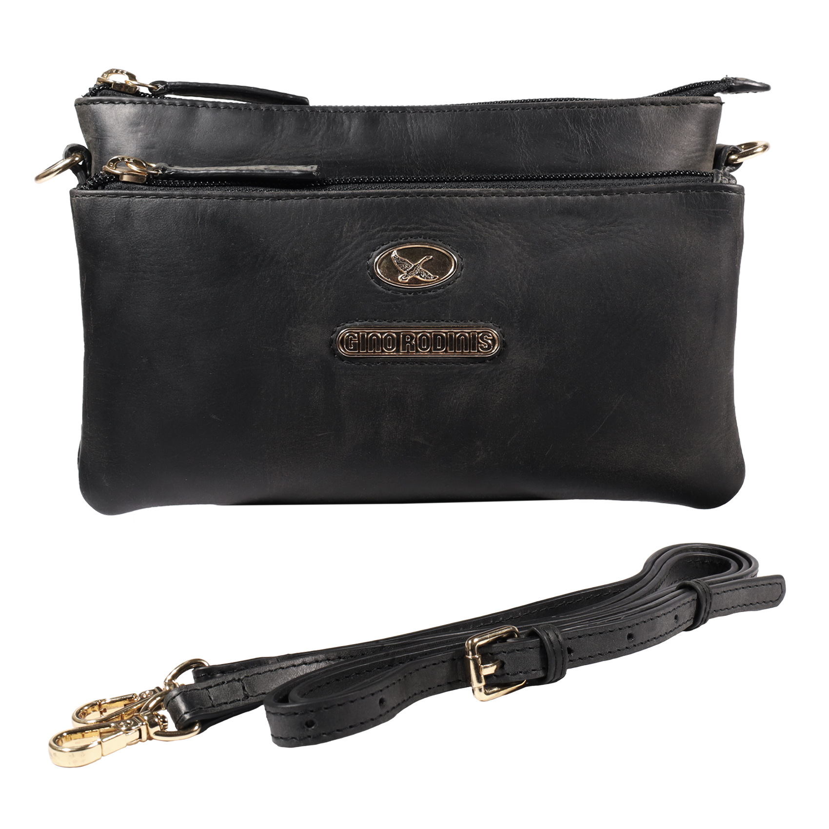 Carteras: Vista frontal + correa de cartera 2097 negra