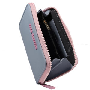 Billetera: Vista frontal e interior de billetera de mujer Diana 1146 Celeste