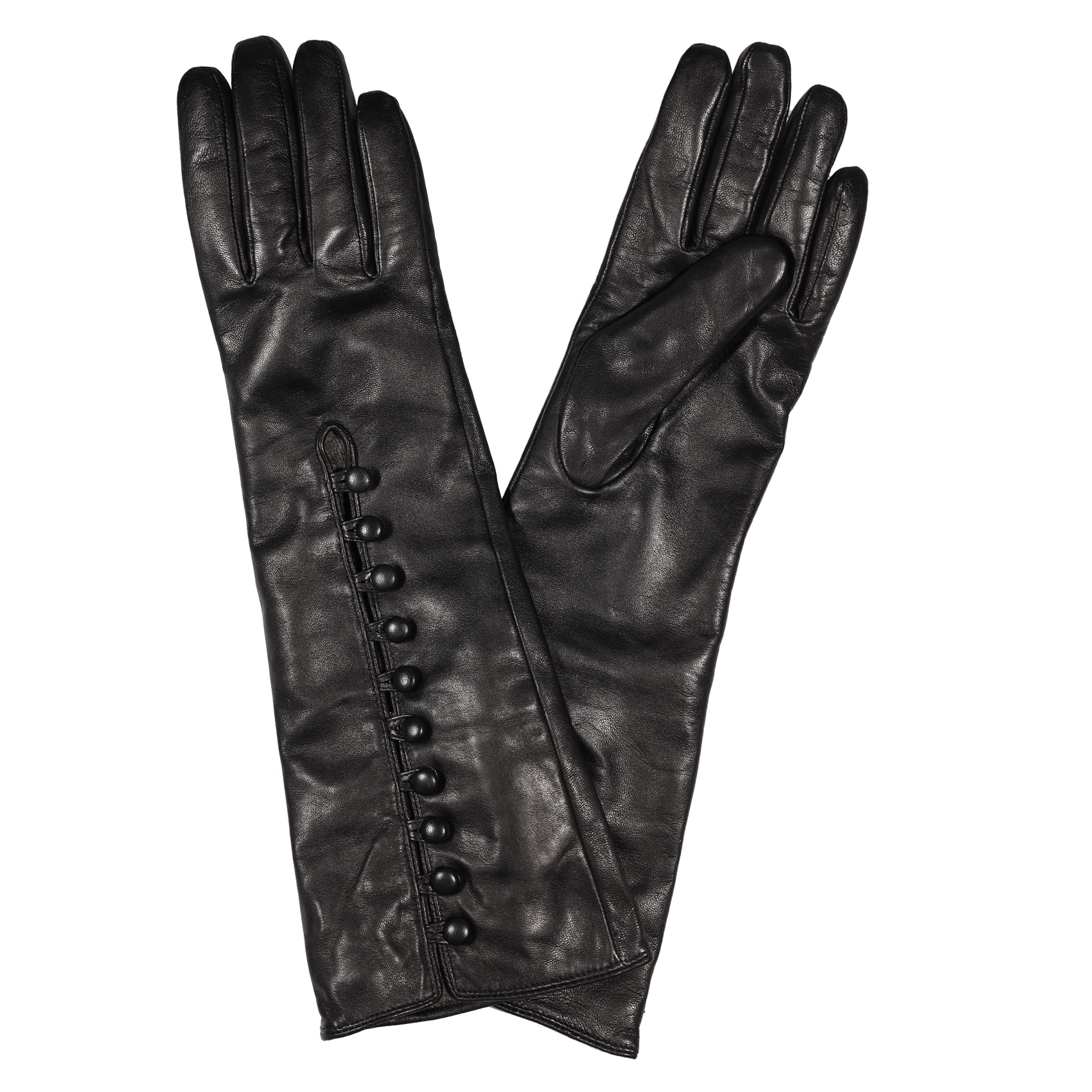 Guante de cuero Mujer g134 Negro