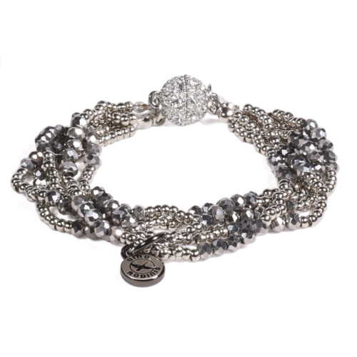vista frontal de Brazalete B390 Plateado