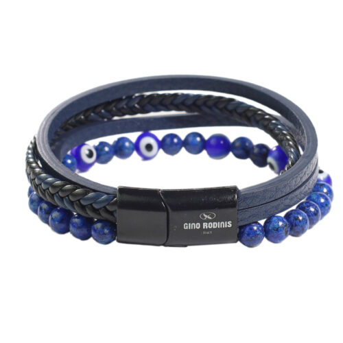 Vista Posterior de Brazalete 4 piezas - color Azul | B415