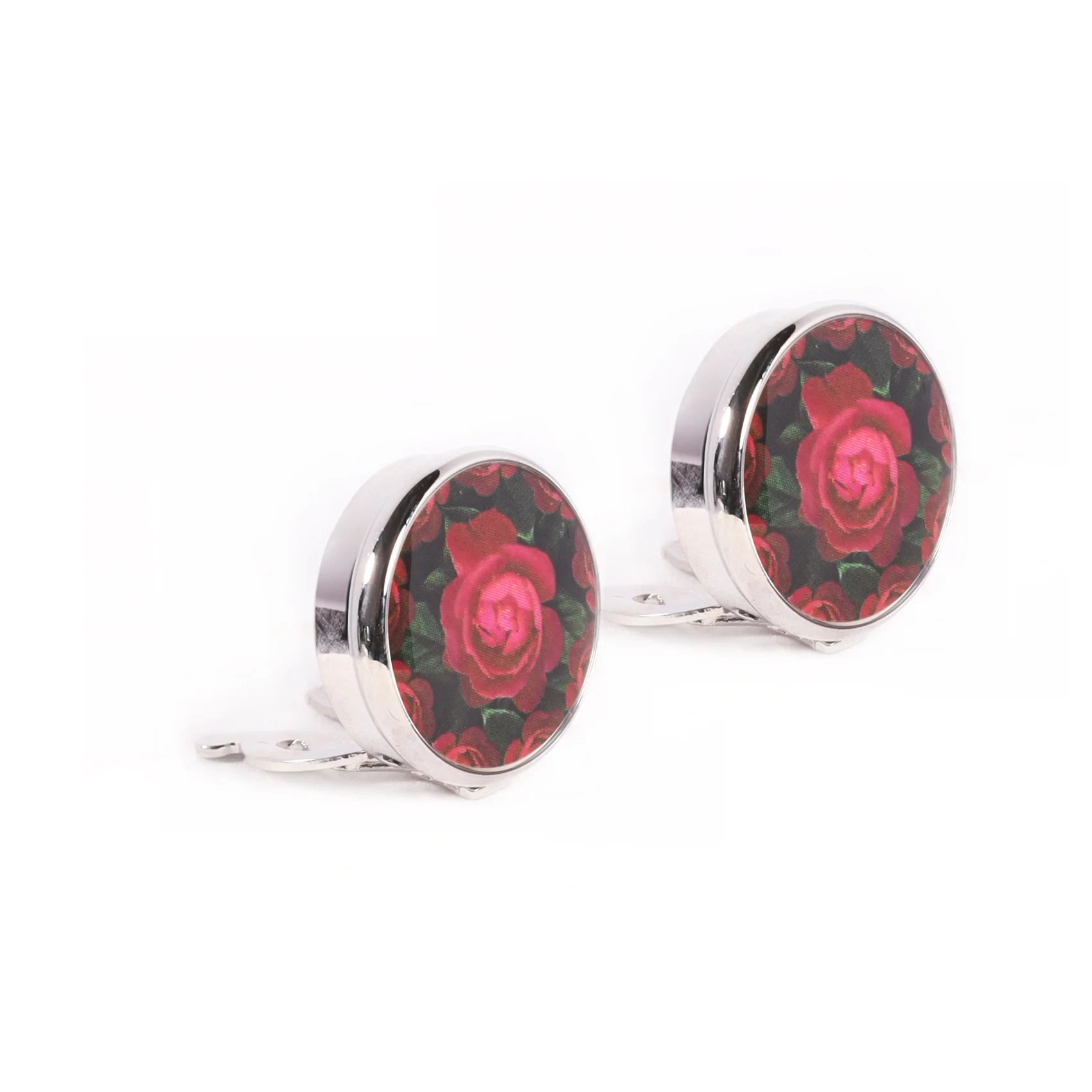 Cubre Botón Esmaltado Rosa Roja | TB015 - Imagen 2