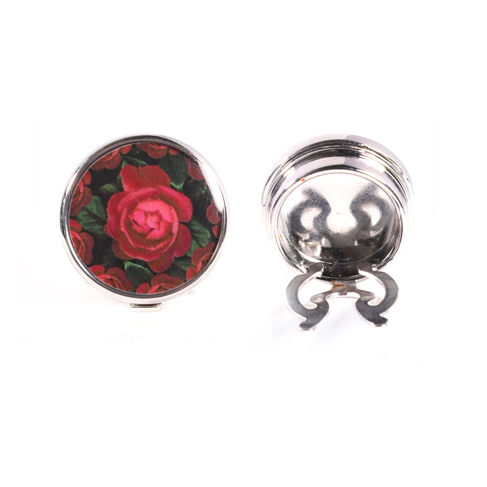 Cubre Botón Esmaltado Rosa Roja | TB015 - Imagen 3
