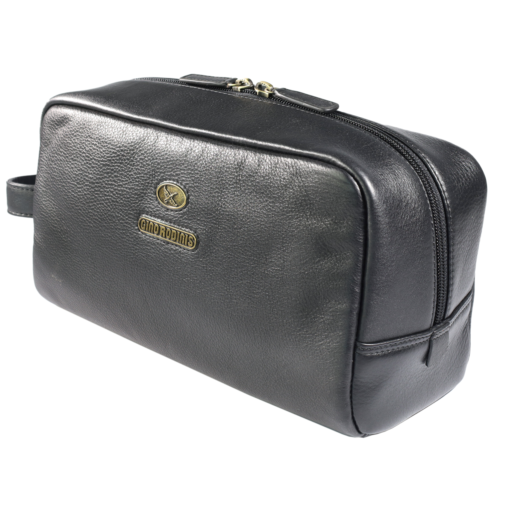 Vista Frontal - Lateral de Necessaire 1317 color Negro - Gino Rodinis