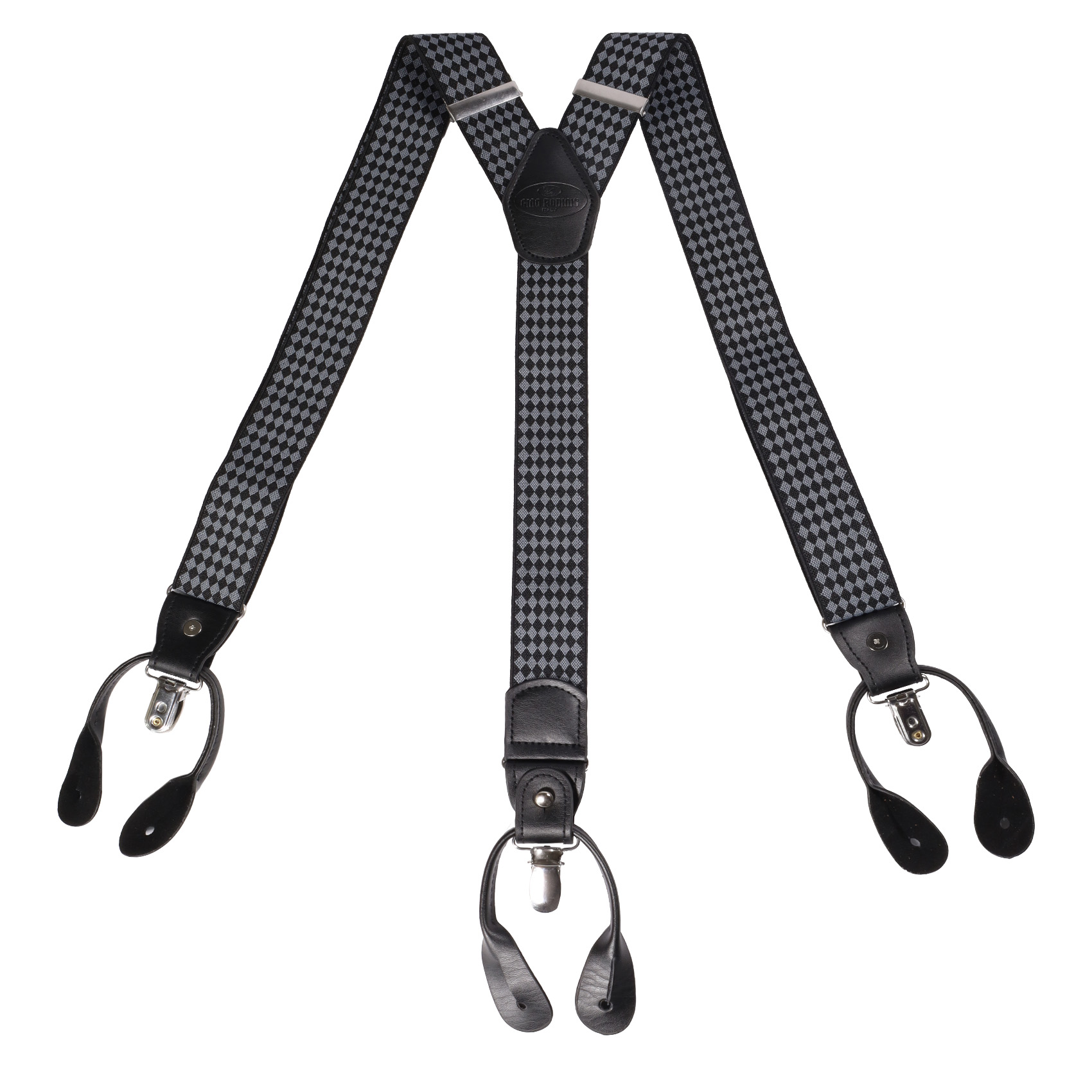Suspensor Negro con rombos Grises | SP015