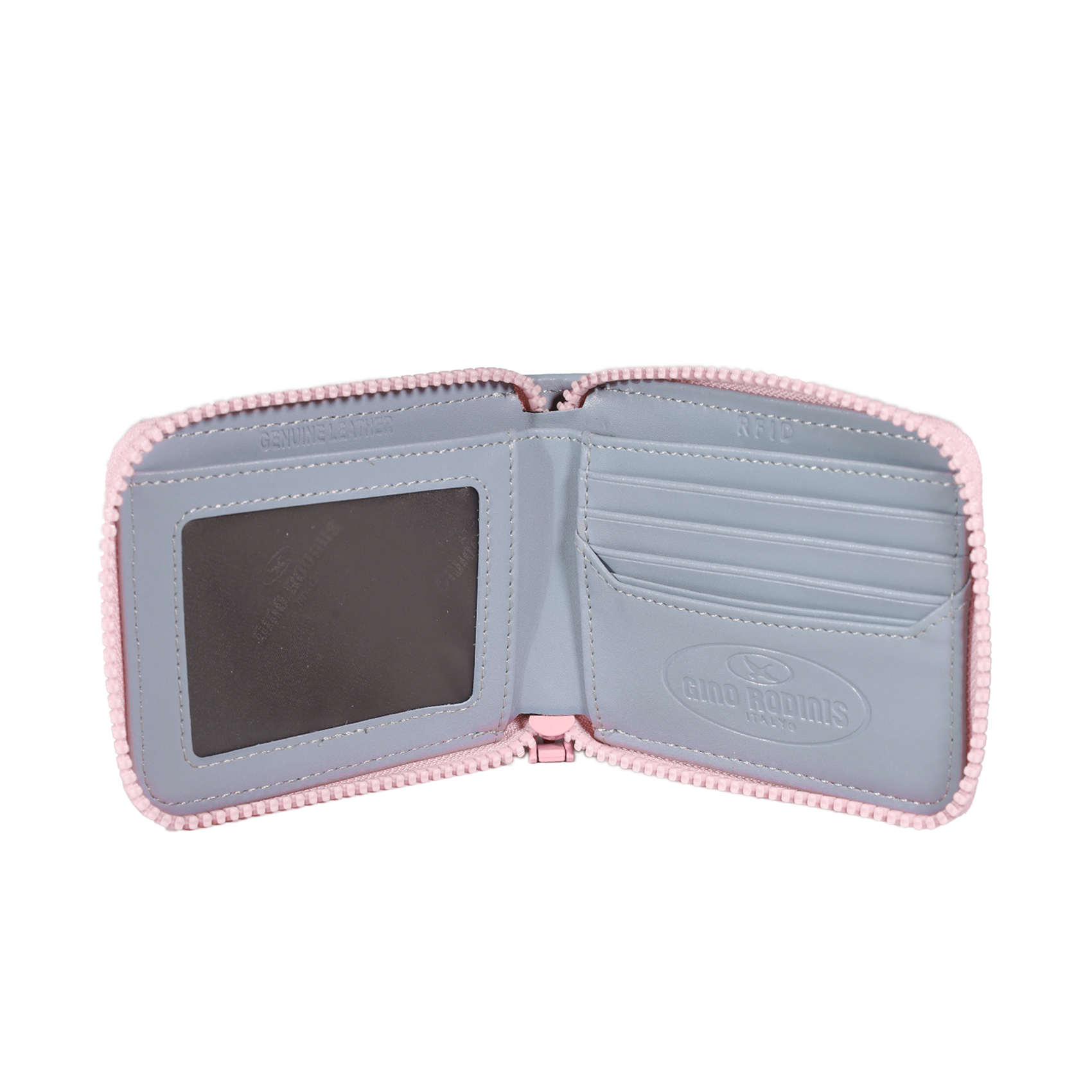 Vista Interior de Billetera de Mujer de cuero - Colección Diana - 1148CELESTE - Gino Rodinis