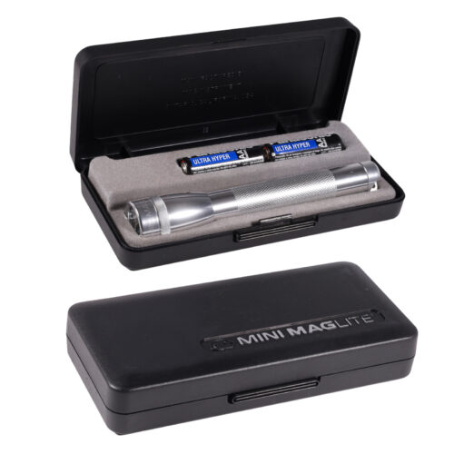 Kit Linterna Maglite pequeña, modelo MLM2A10L- Plateado