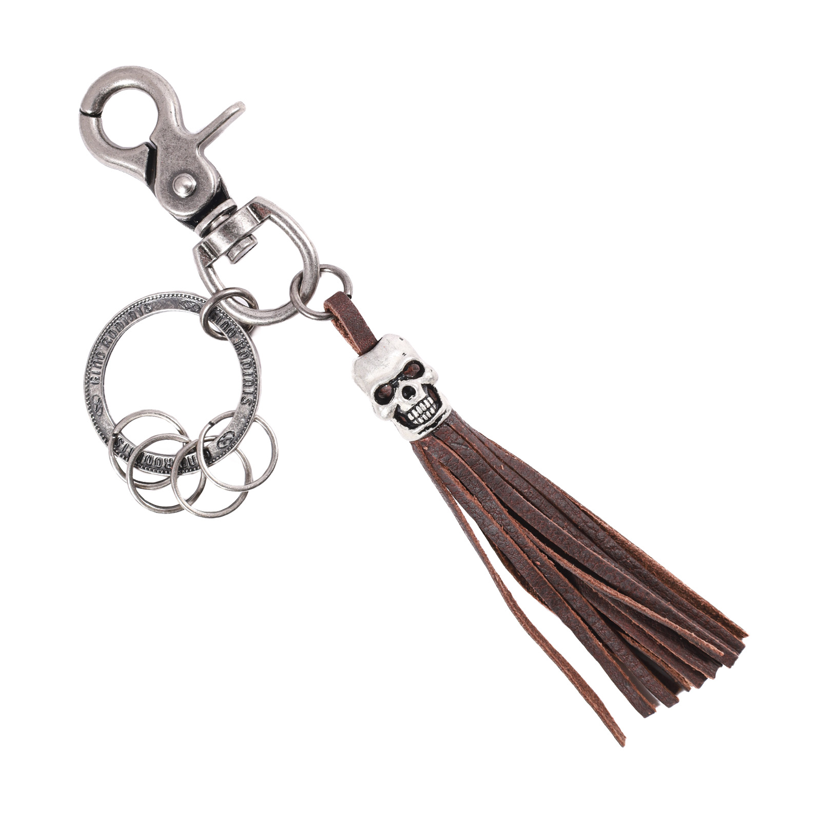 Llavero de cuero Hombre - Modelo LL117 en color Café