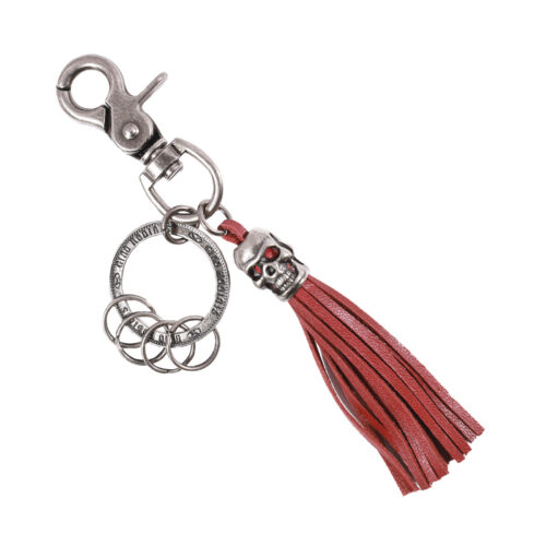 Llavero de cuero Hombre - Modelo LL117 en color Rojo