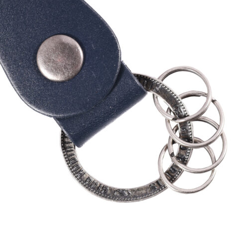 Llavero de cuero Hombre - Modelo LL120 en color Azul