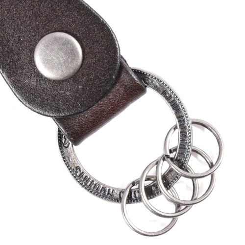 Llavero de cuero Hombre - Modelo LL120 en color Café