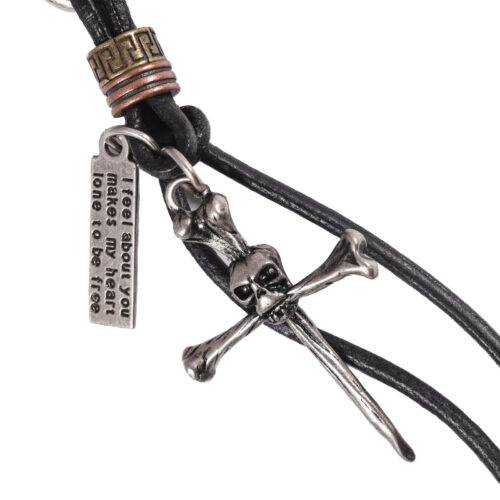 Llavero de cuero Hombre - Modelo LL121 en color Negro