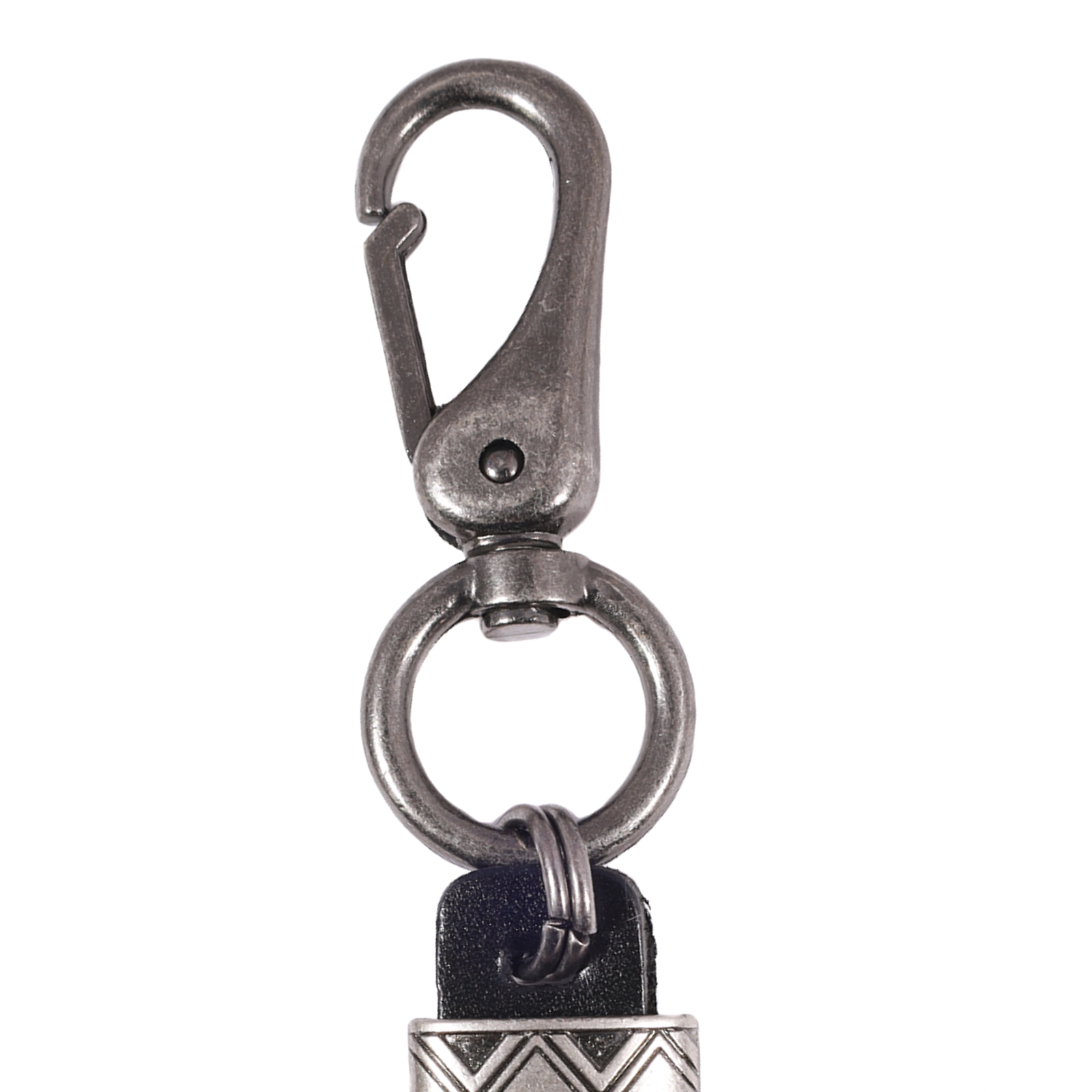 Llavero de cuero Hombre - Modelo LL123 en color Negro