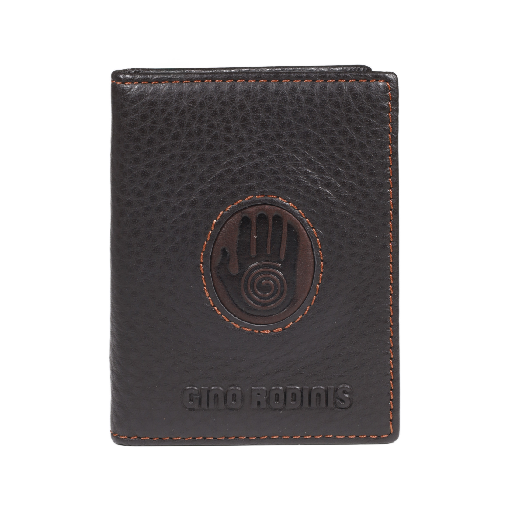 Tarjetero de cuero, colección Etnica, Modelo 939 Mano - Gino Rodinis