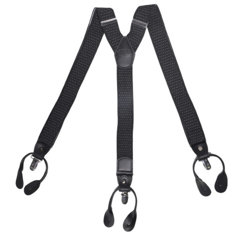Suspensor elasticado SP017 color NEgro con puntos blancos