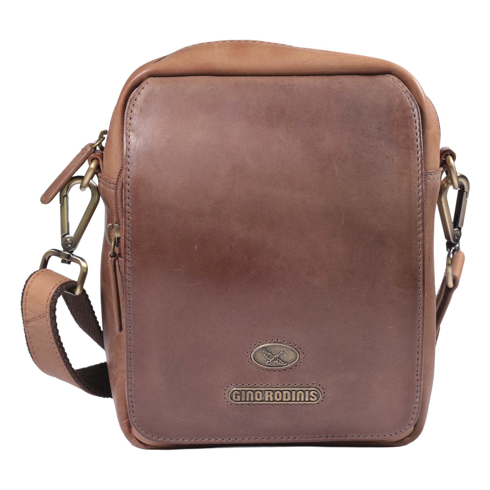 Morral de Cuero 1311 | Camel - Café