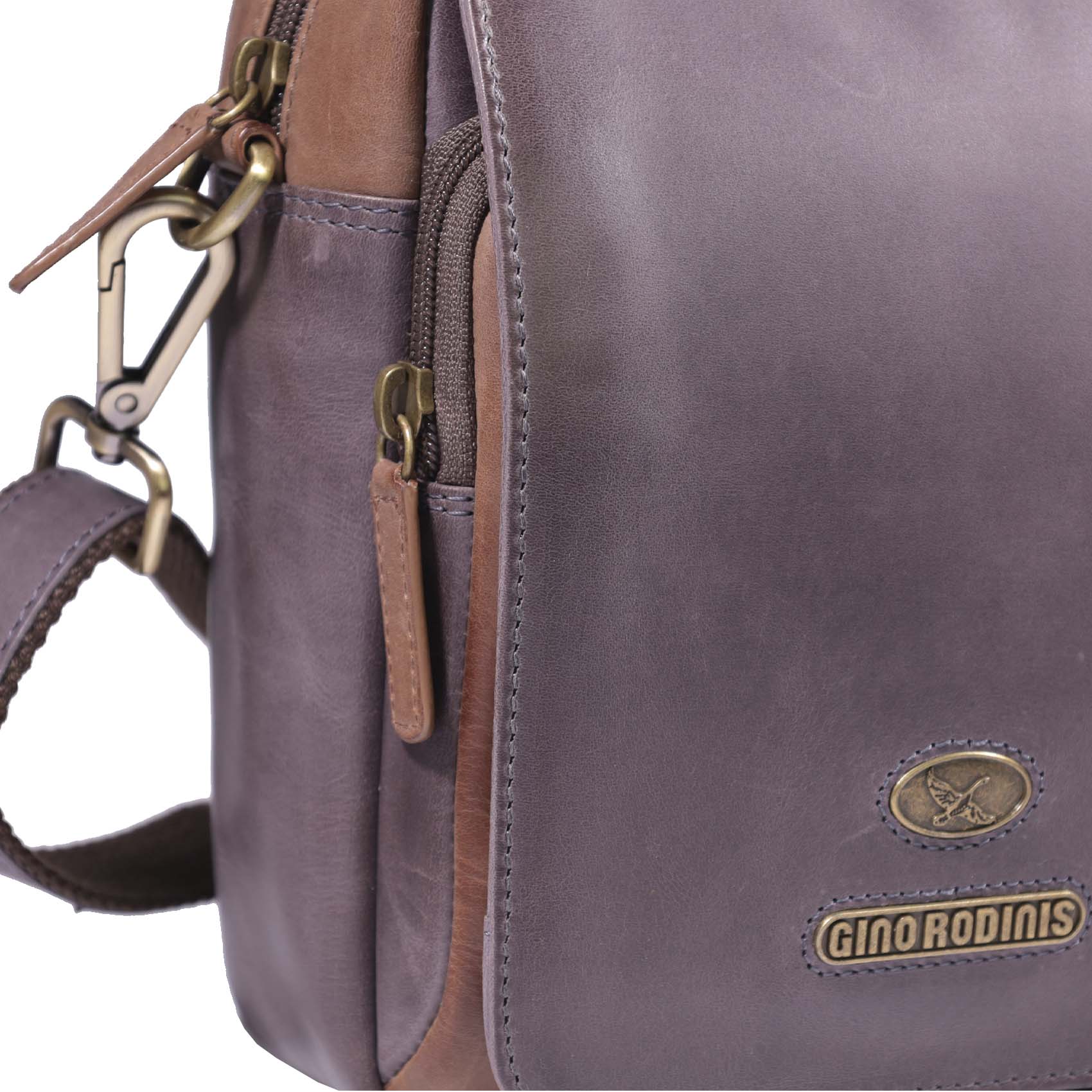 Morral de Cuero 1311 | Gris - Café - Imagen 5