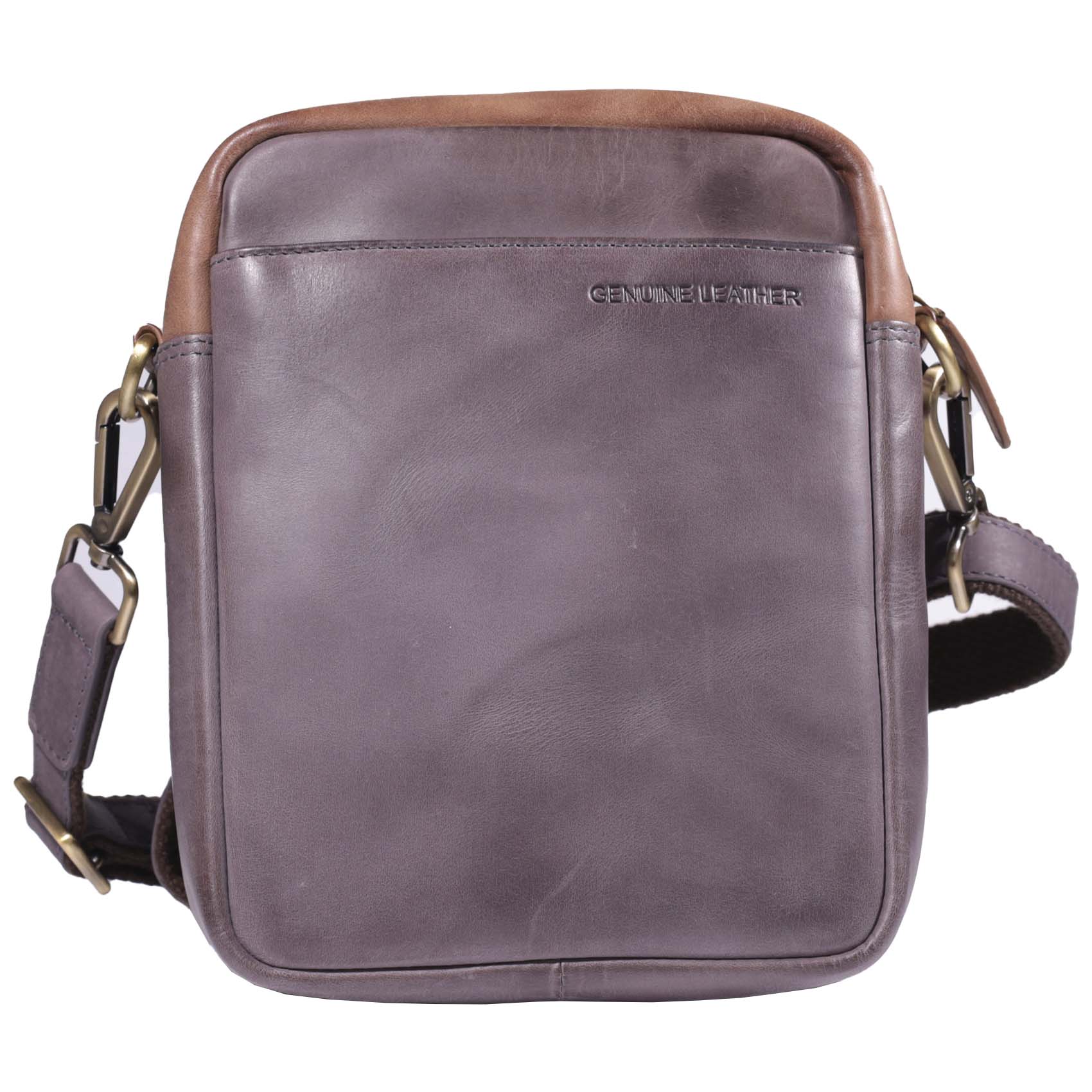 Morral de Cuero 1311 | Gris - Café - Imagen 6
