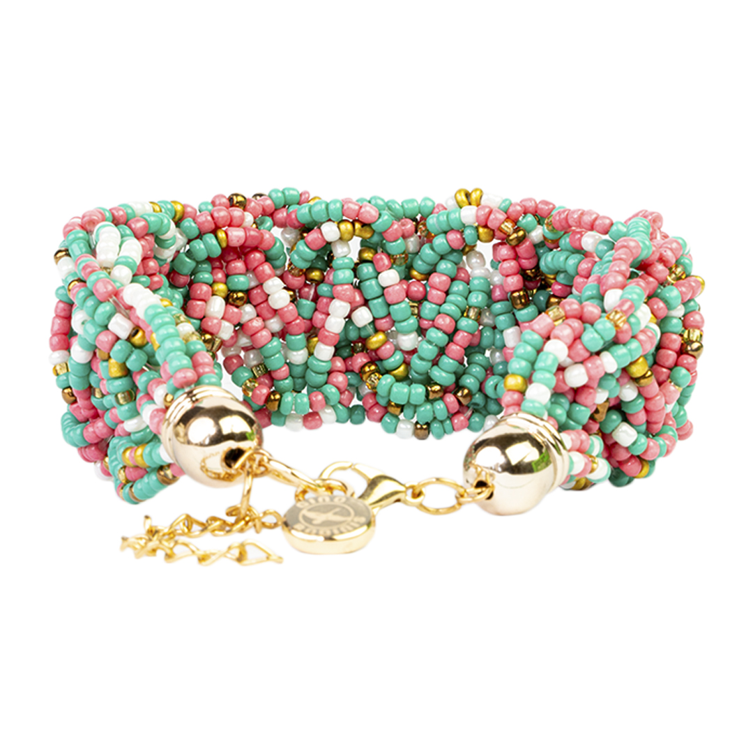 Brazalete B559 | Verde / Rosa - Imagen 2